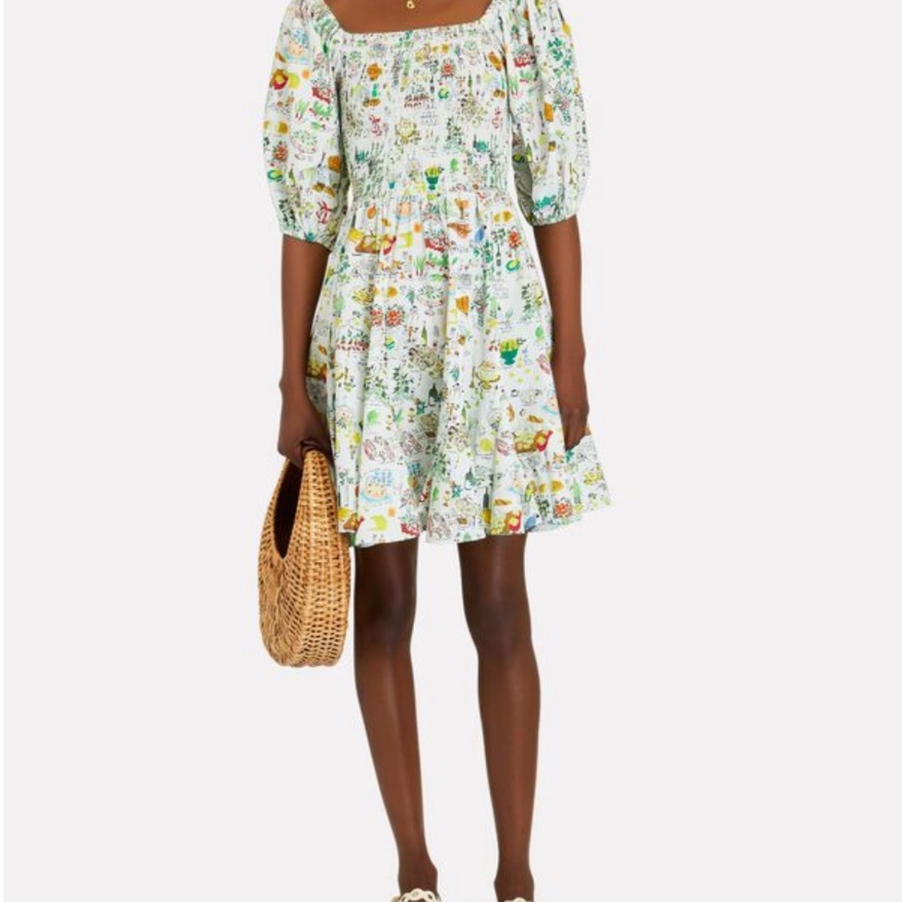 Rhode Astrid Cotton Mini Dress in Picnic White, size XL* NEW-Never Worn!